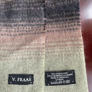 Cashmere V. FRAAS German Wool Scarf in Earth Tones - LMar29
